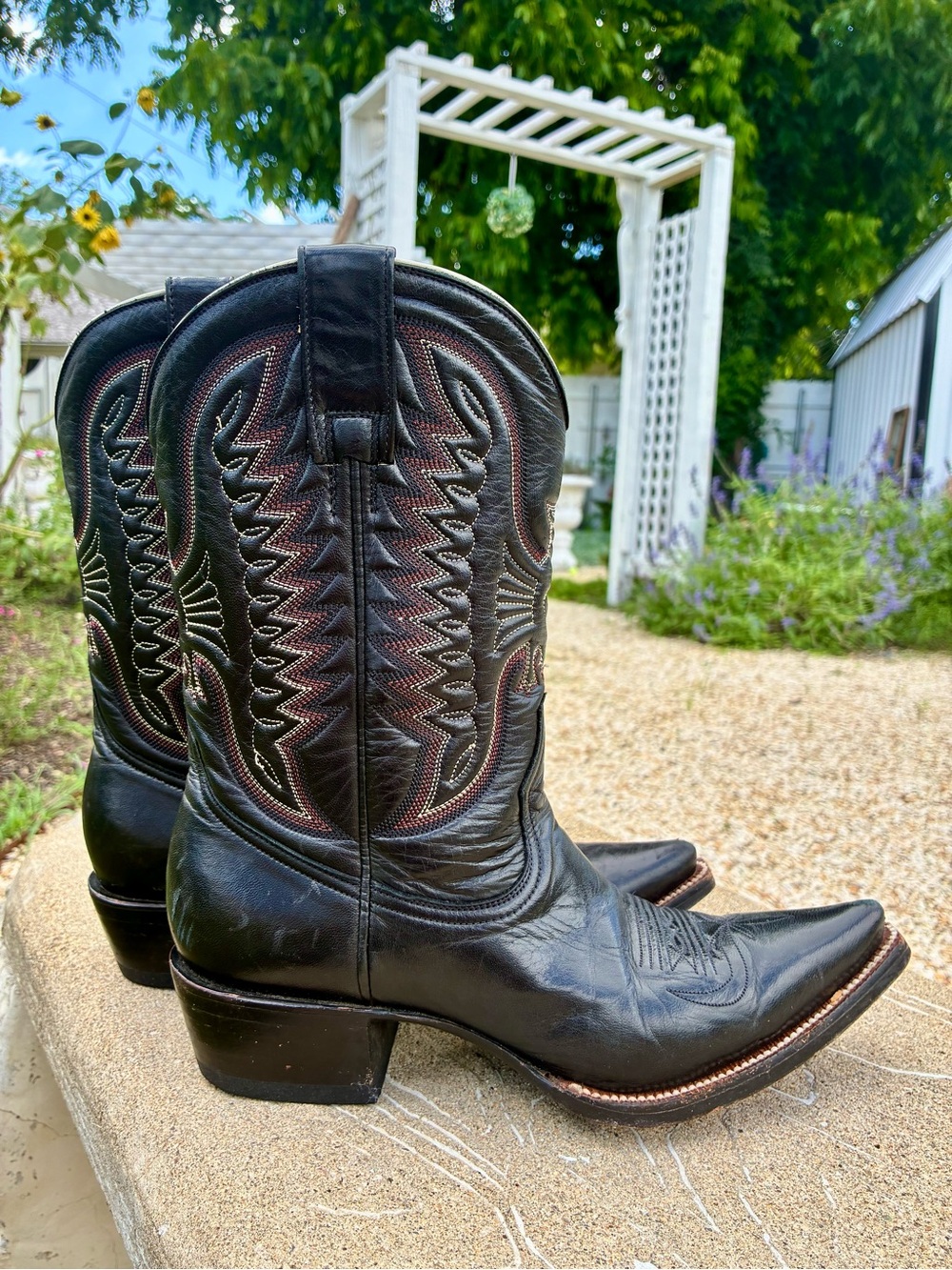 Heritage Boot Co Handmade Black “Jesse Dayton” Cowboy Boots - Women’s 6 - Picture 3 of 13